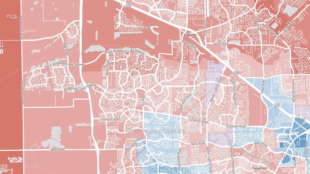 77433, TX block-group political-lean map