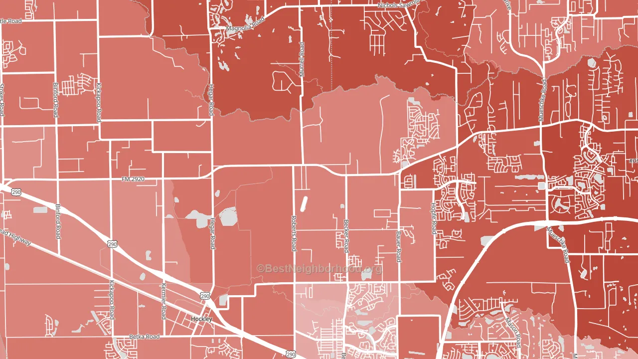 77447, TX block-group political-lean map
