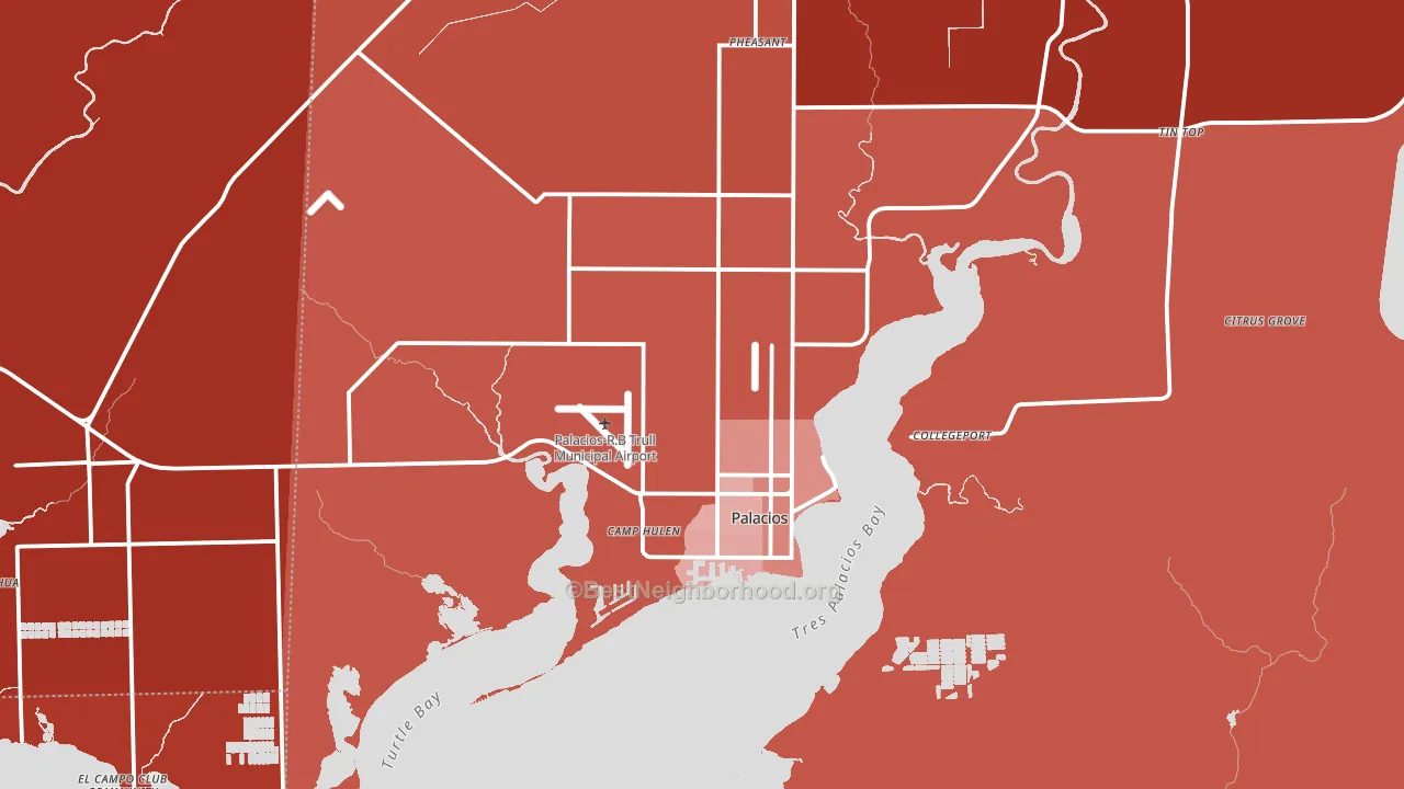 77465, TX block-group political-lean map