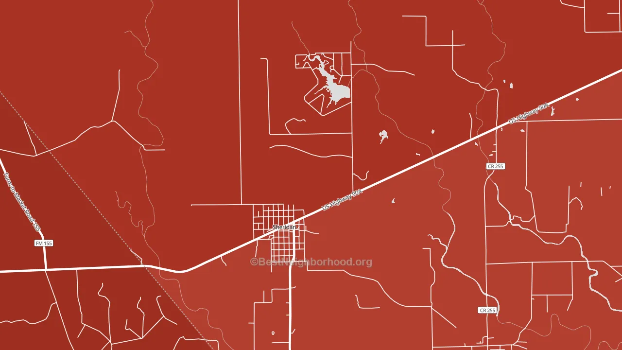 77475, TX block-group political-lean map