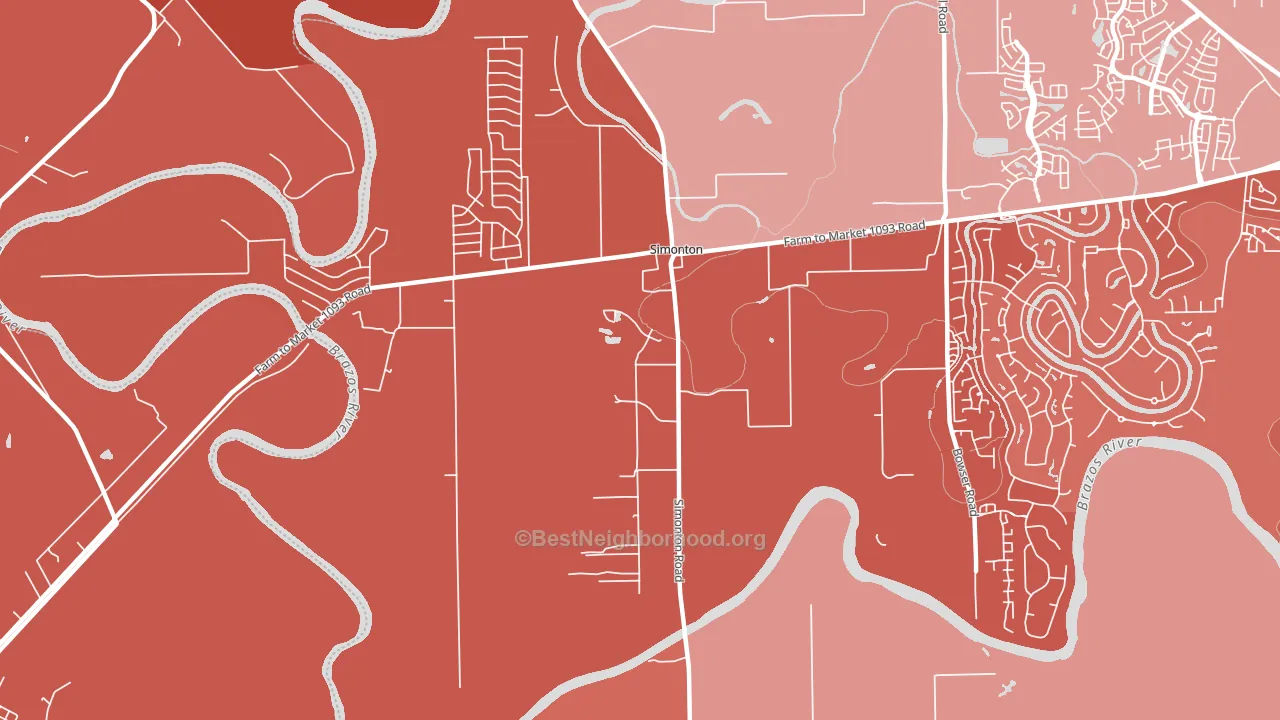 77476, TX block-group political-lean map