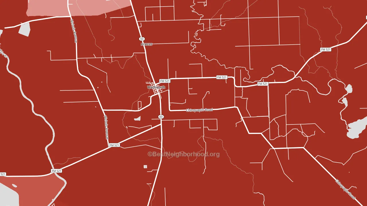 77483, TX block-group political-lean map
