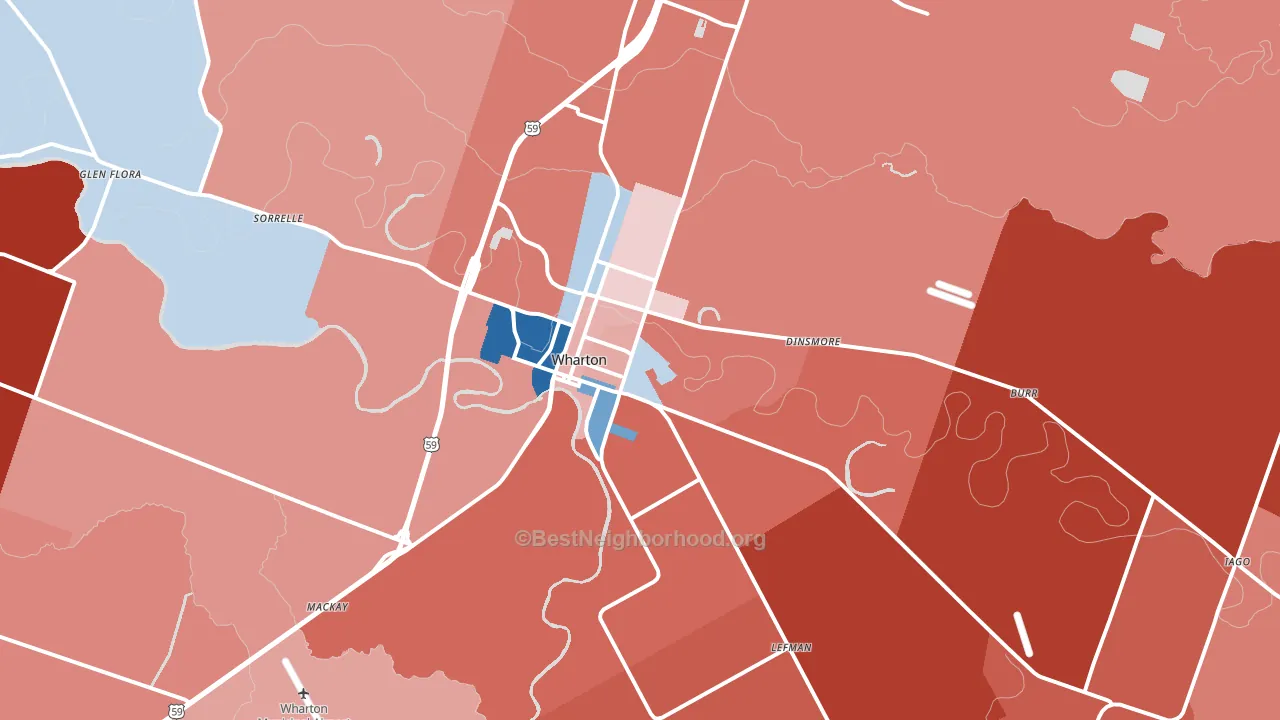 77488, TX block-group political-lean map