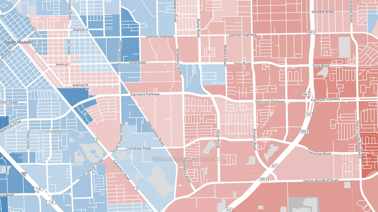 77504, TX block-group political-lean map