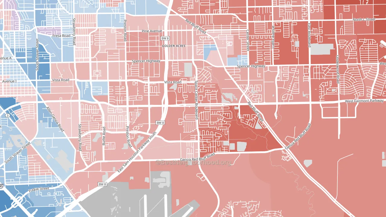 77505, TX block-group political-lean map