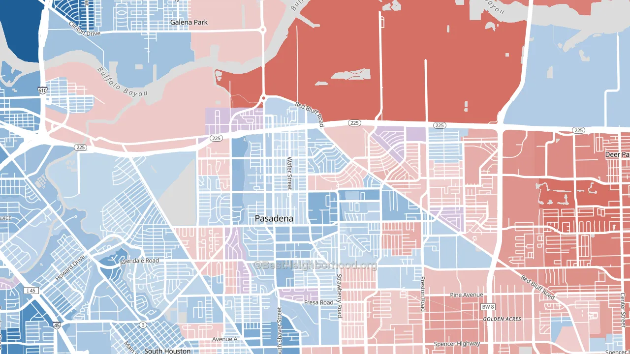 77506, TX block-group political-lean map