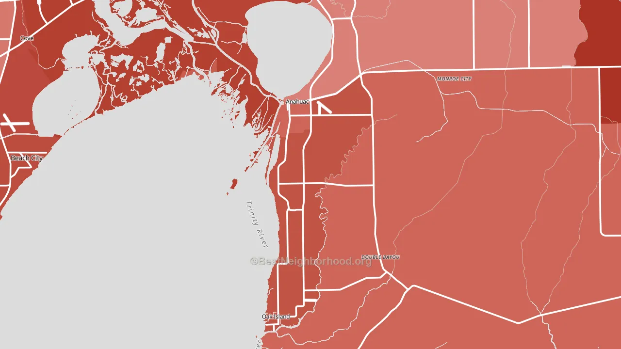 77514, TX block-group political-lean map