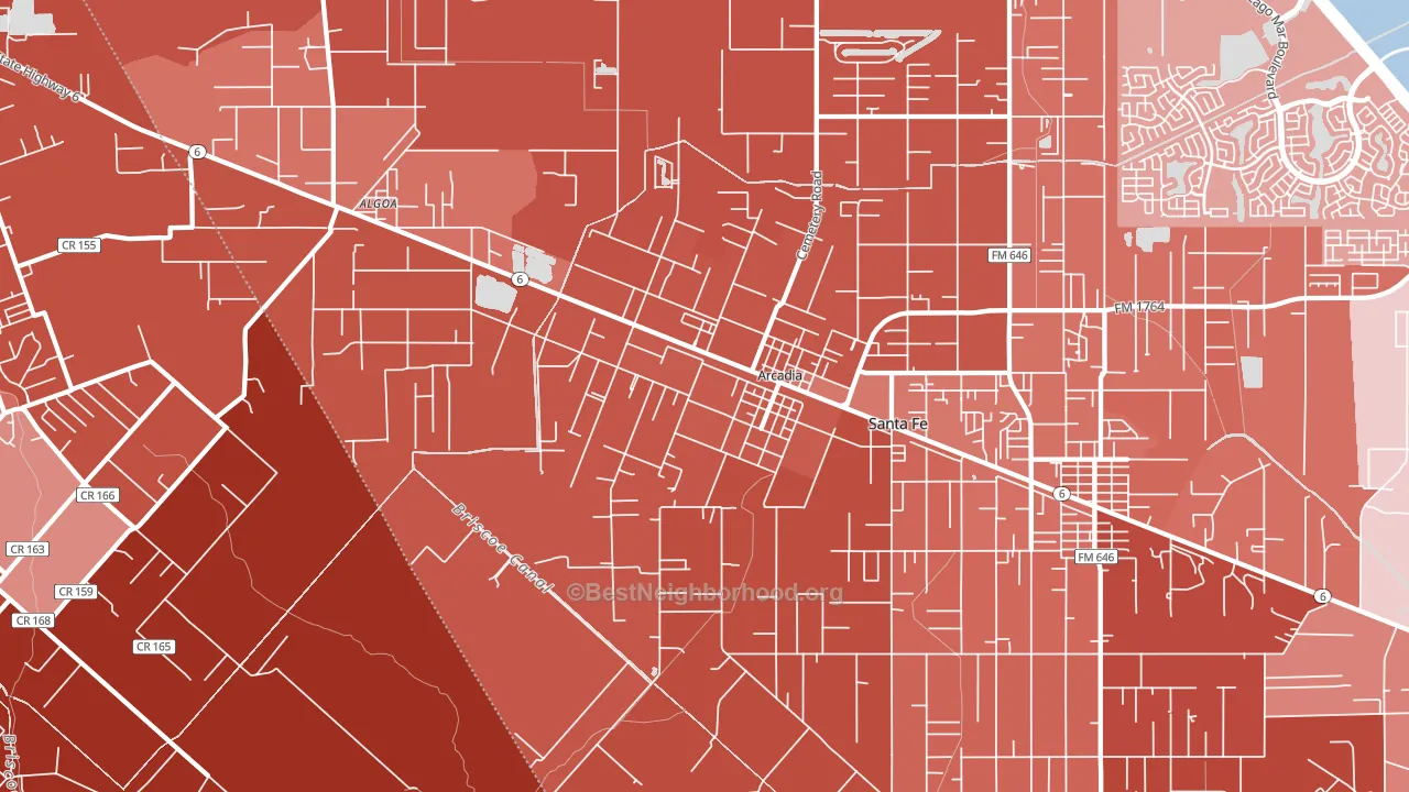 77517, TX block-group political-lean map