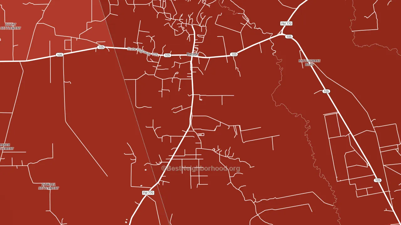77519, TX block-group political-lean map