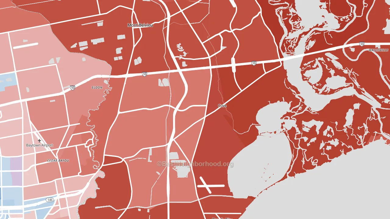 77523, TX block-group political-lean map