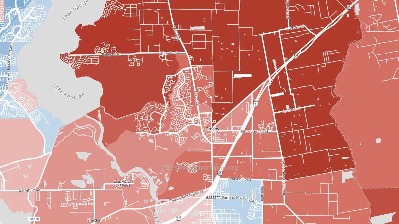 77532, TX block-group political-lean map