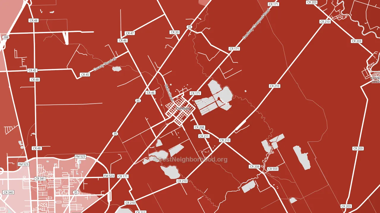 77534, TX block-group political-lean map