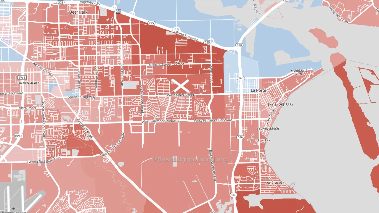 77571, TX block-group political-lean map