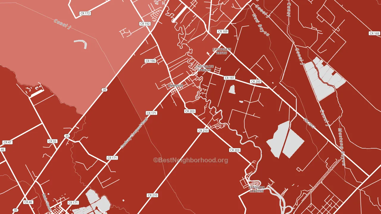77577, TX block-group political-lean map