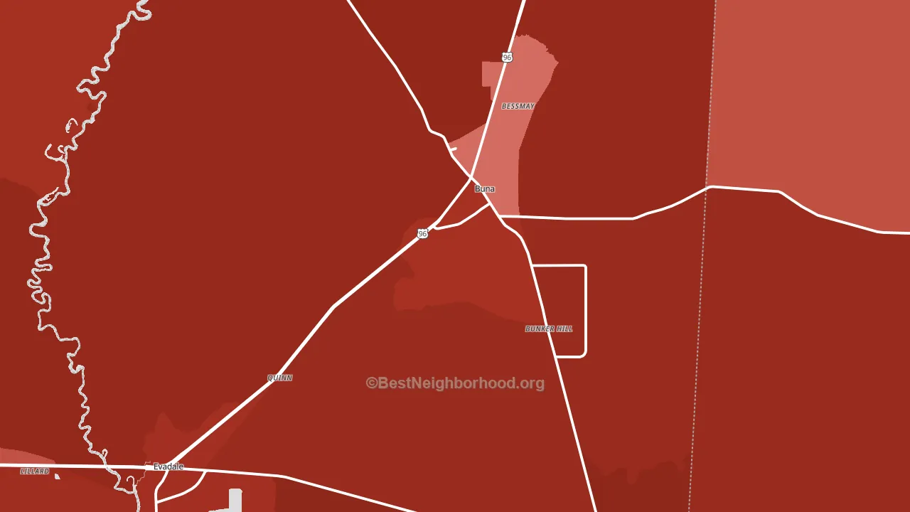77612, TX block-group political-lean map