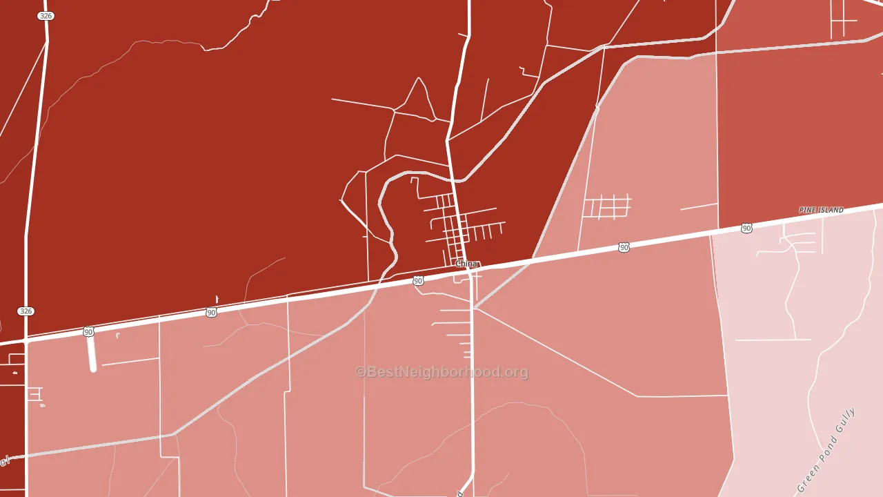 77613, TX block-group political-lean map