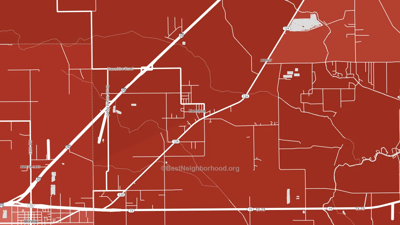 77622, TX block-group political-lean map