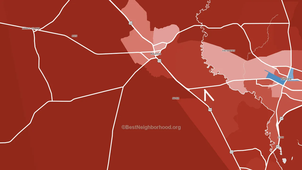 77625, TX block-group political-lean map
