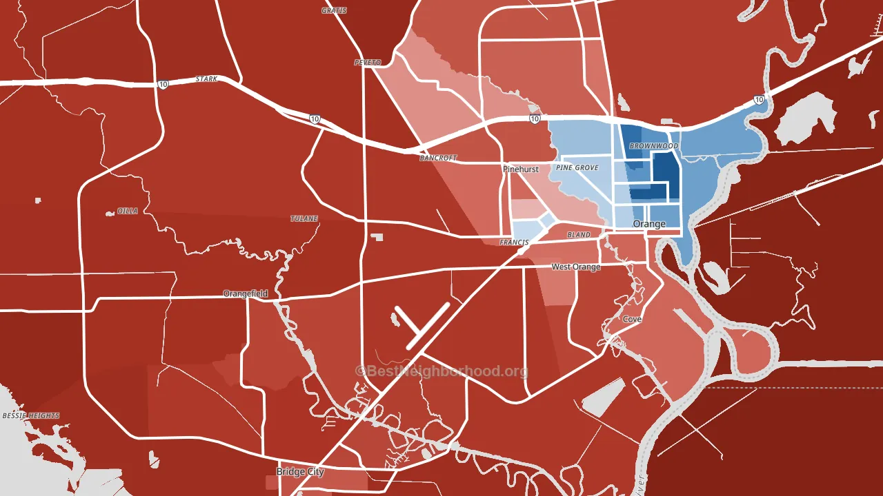 77630, TX block-group political-lean map