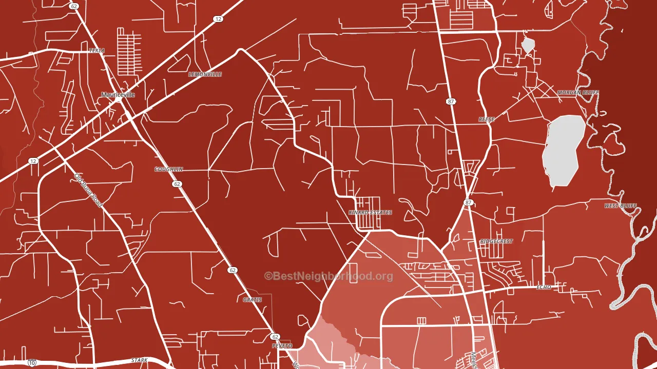 77632, TX block-group political-lean map