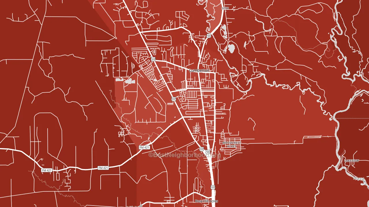 77657, TX block-group political-lean map