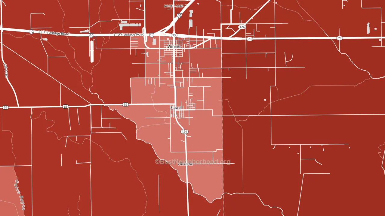 77661, TX block-group political-lean map