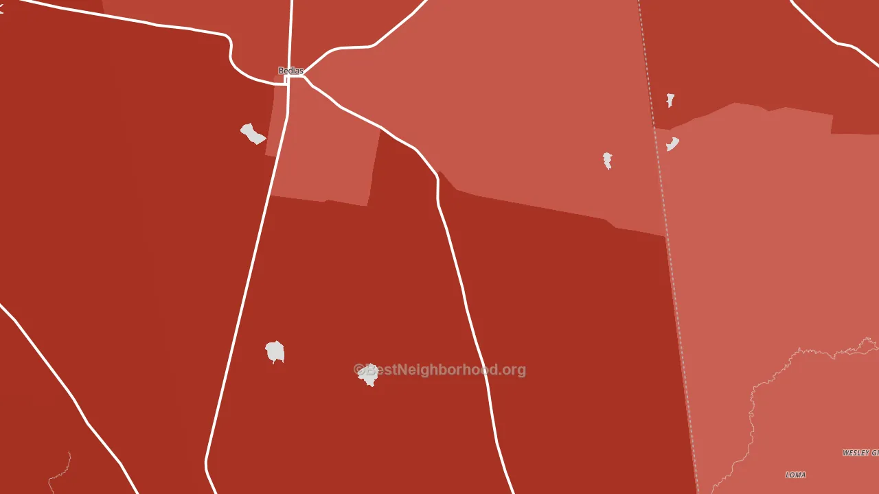 77831, TX block-group political-lean map