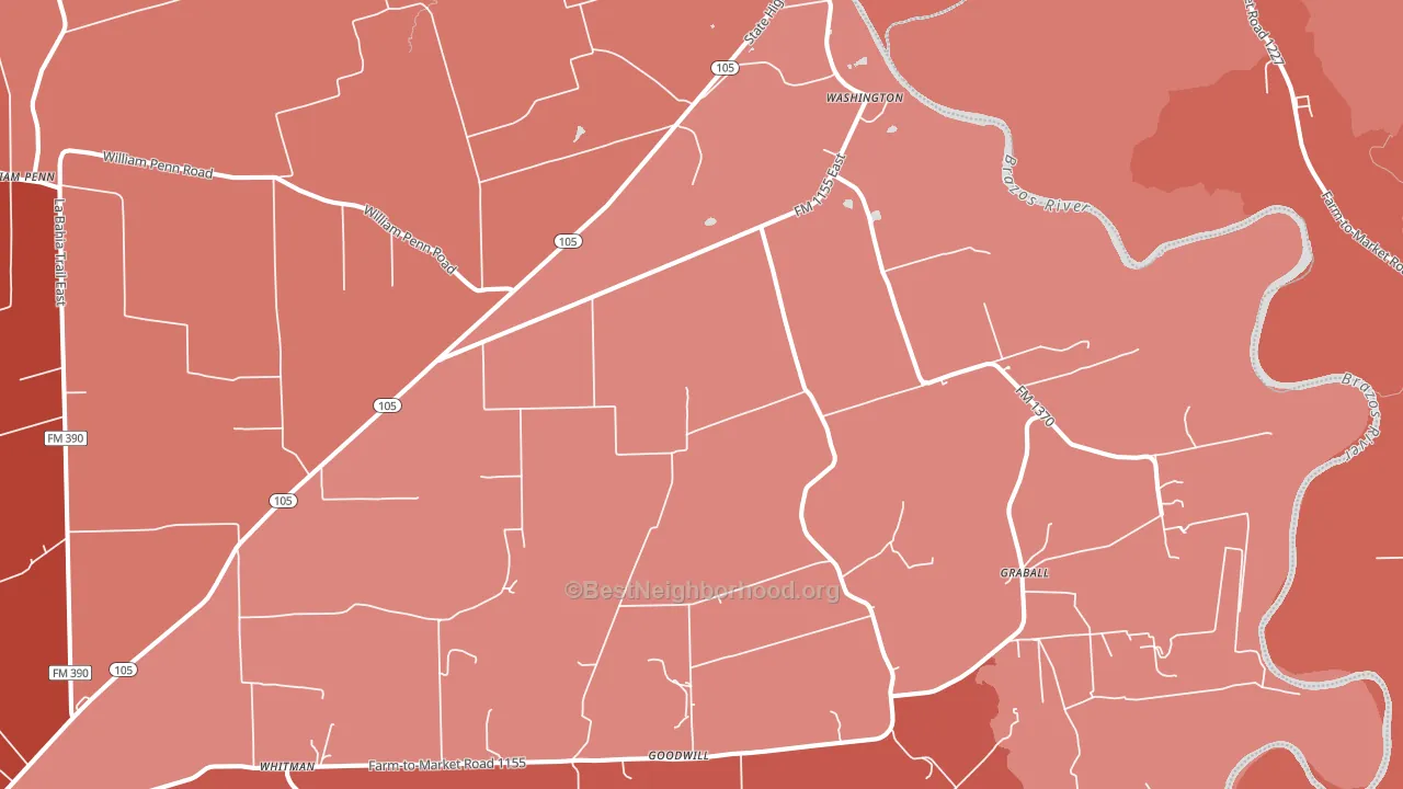 77880, TX block-group political-lean map