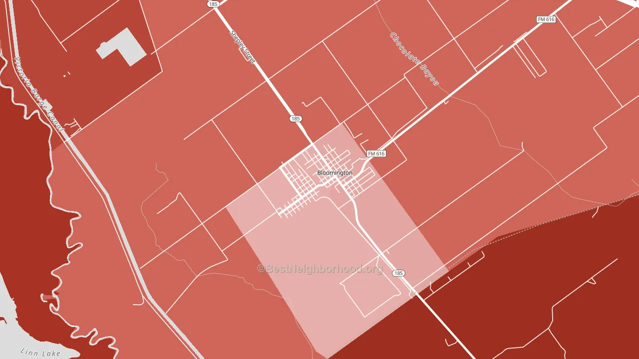 77951, TX block-group political-lean map