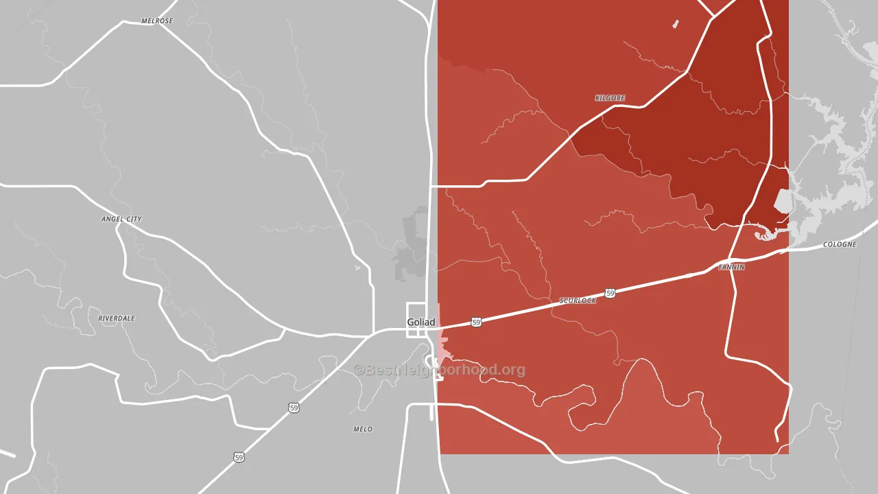 77963, TX block-group political-lean map