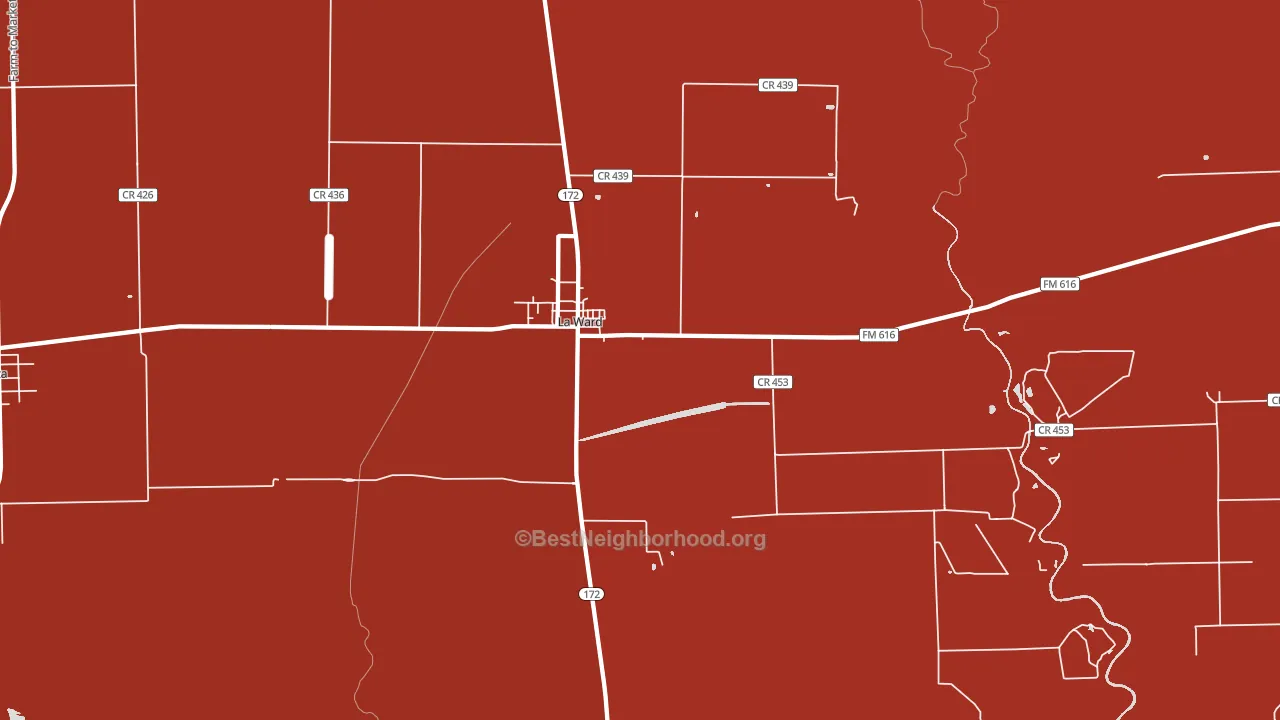 77970, TX block-group political-lean map