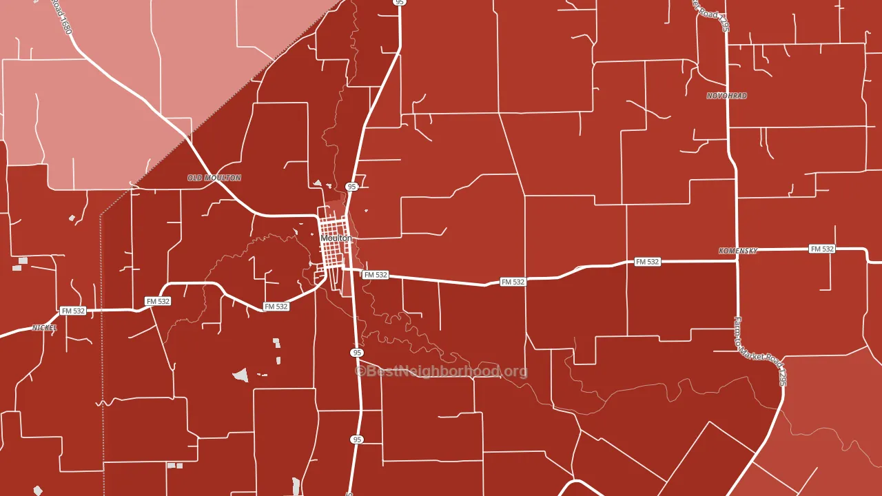 77975, TX block-group political-lean map