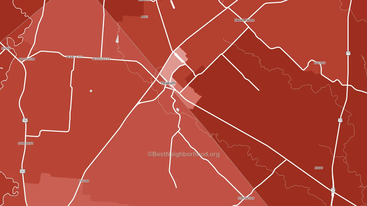 77995, TX block-group political-lean map