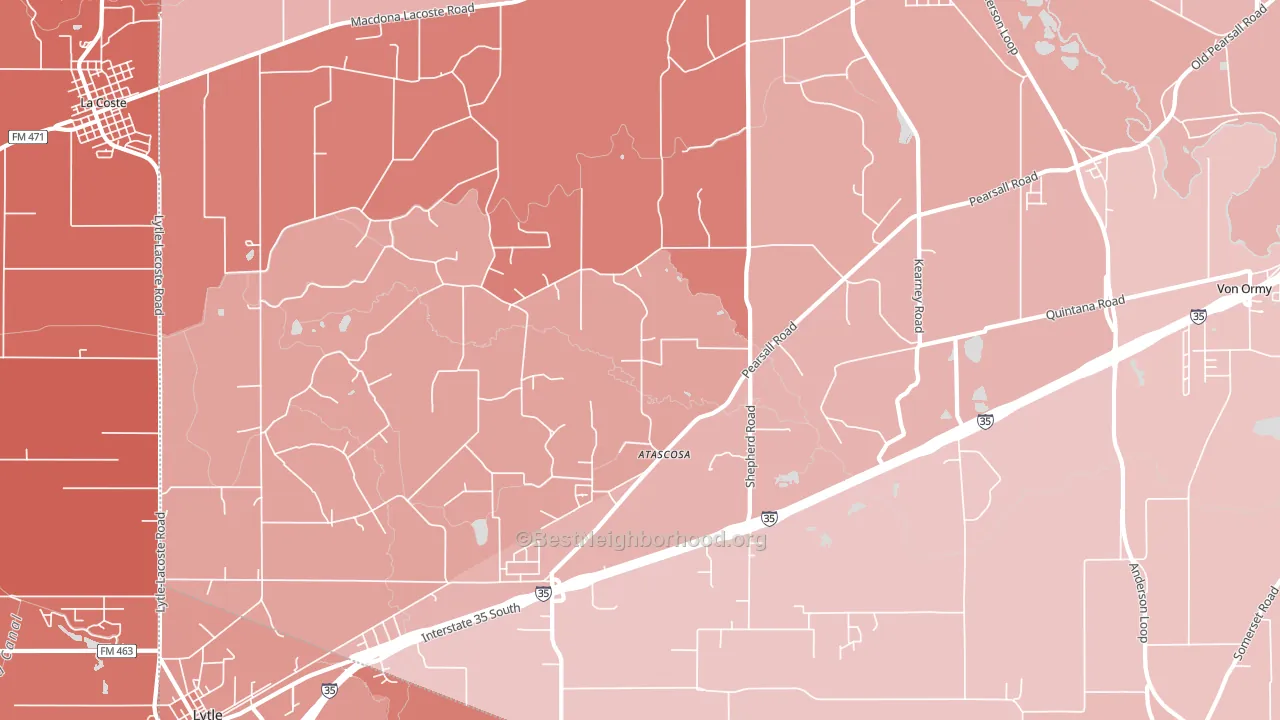 78002, TX block-group political-lean map