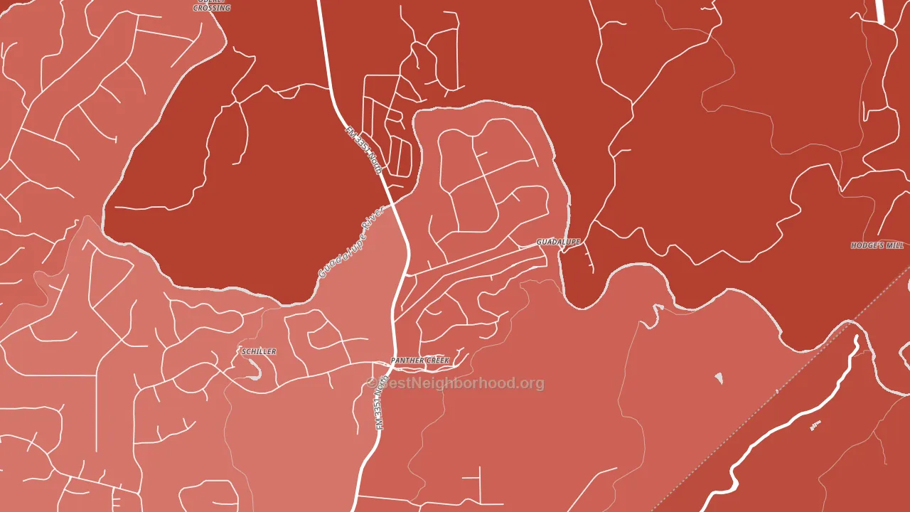 78004, TX block-group political-lean map