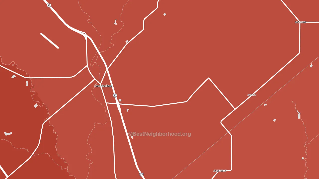 78008, TX block-group political-lean map