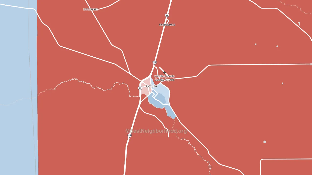 78014, TX block-group political-lean map