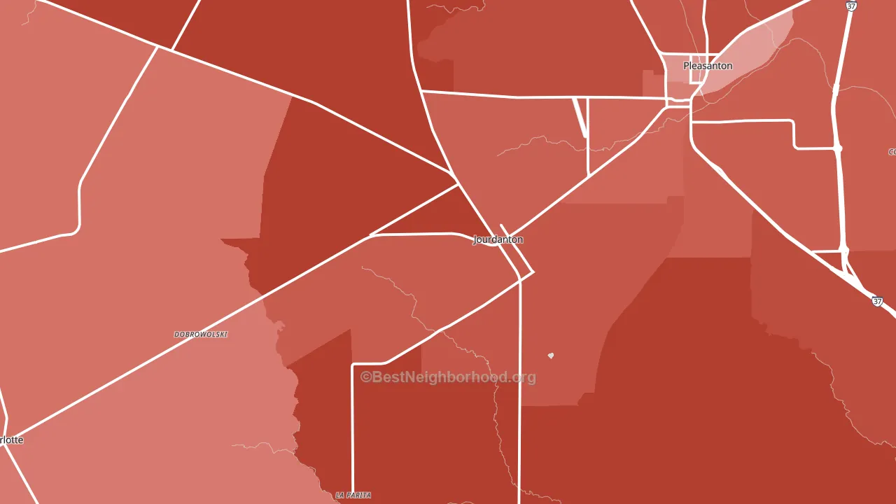 78026, TX block-group political-lean map