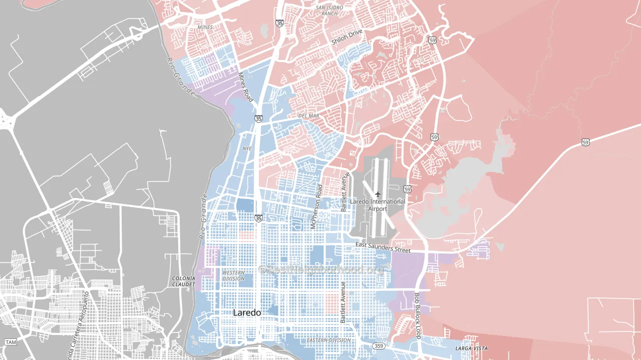 78041, TX block-group political-lean map