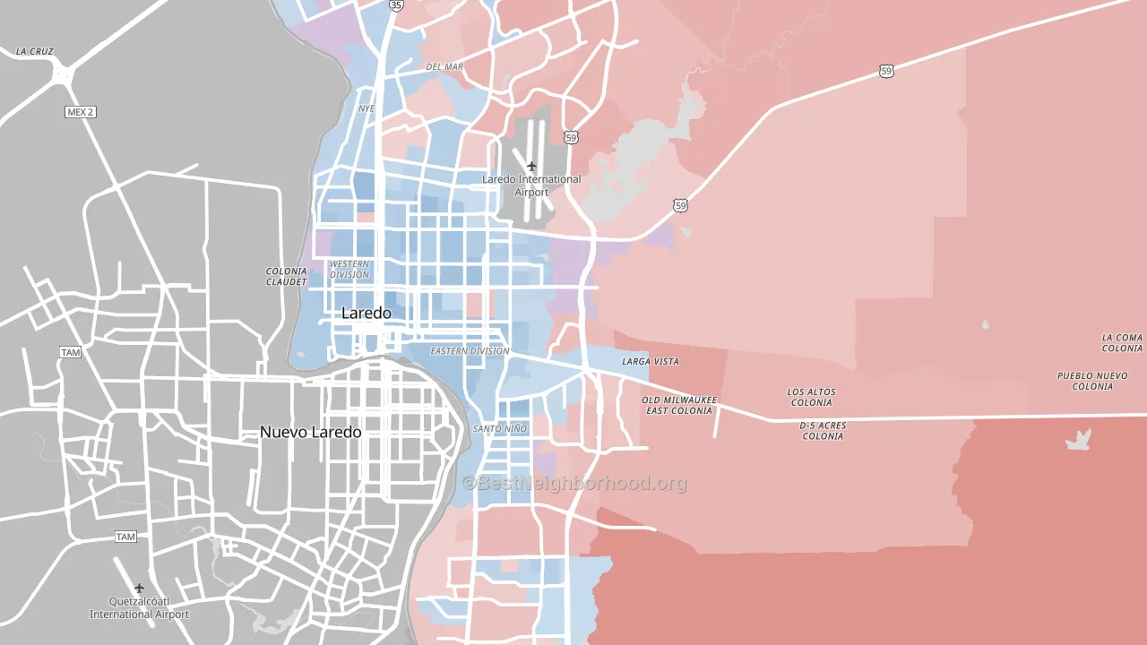 78043, TX block-group political-lean map