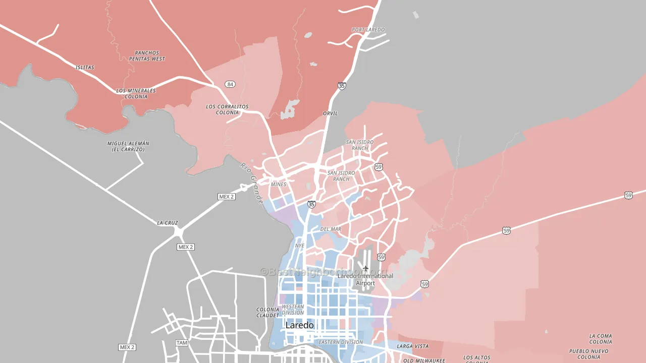78045, TX block-group political-lean map
