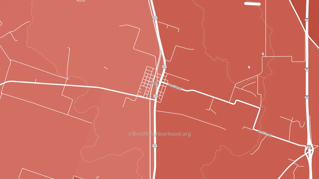 78050, TX block-group political-lean map