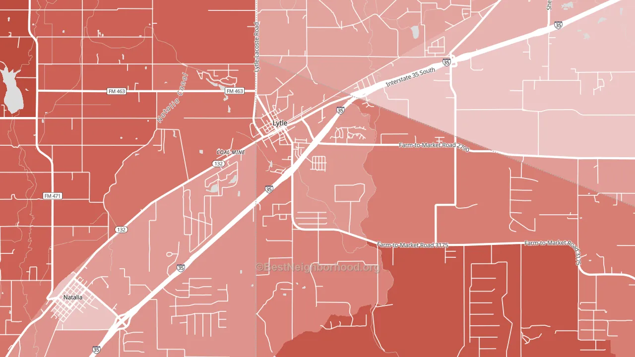 78052, TX block-group political-lean map
