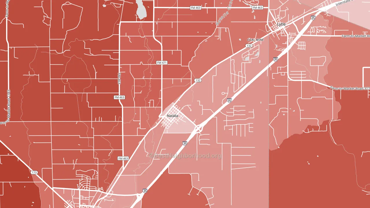 78059, TX block-group political-lean map