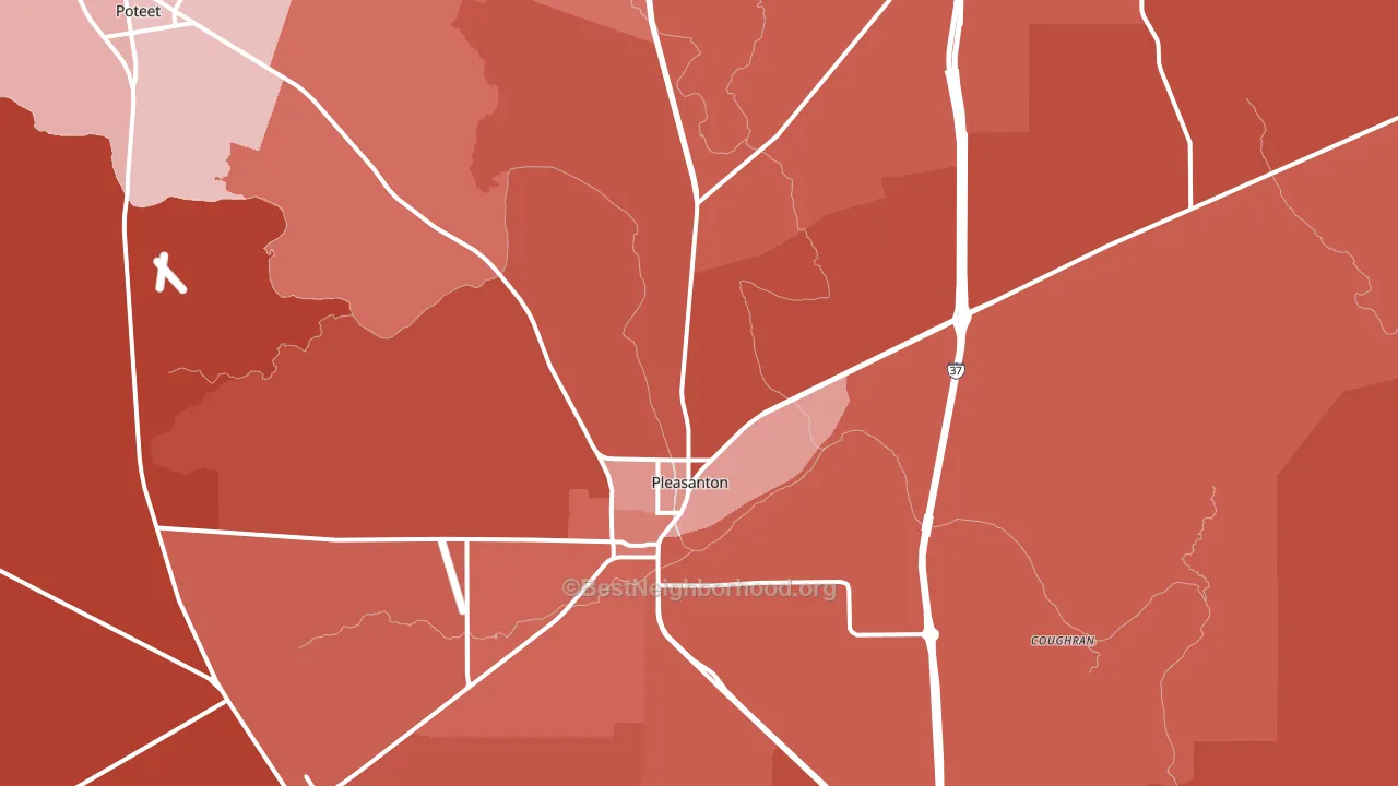 78064, TX block-group political-lean map