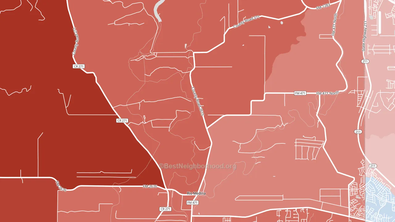 78066, TX block-group political-lean map