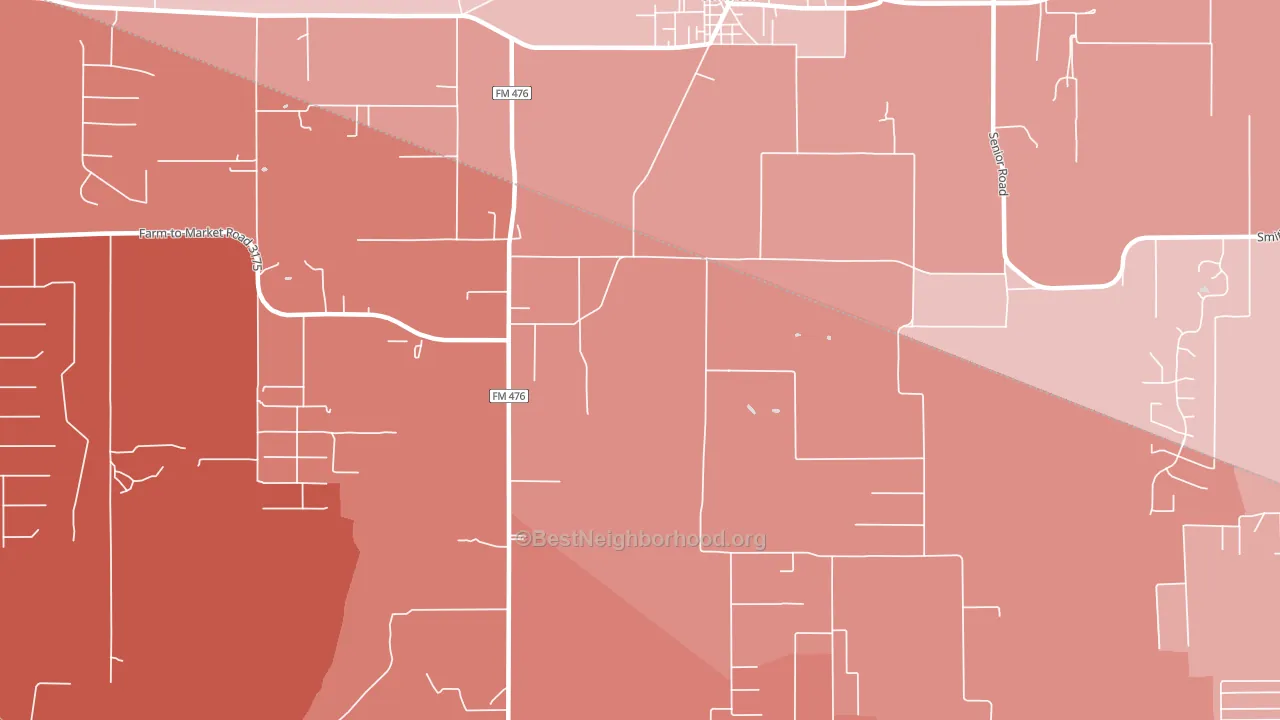 78069, TX block-group political-lean map