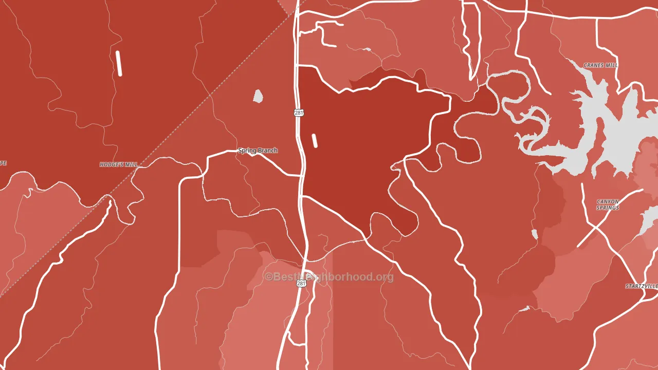 78070, TX block-group political-lean map