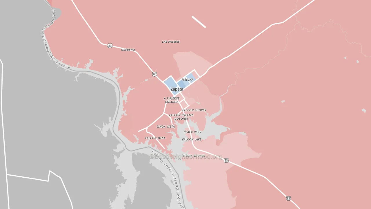 78076, TX block-group political-lean map