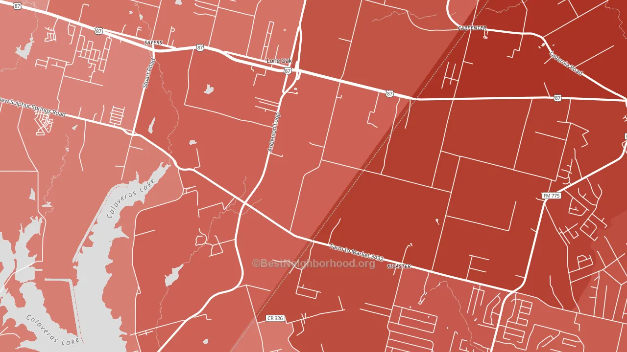 78101, TX block-group political-lean map